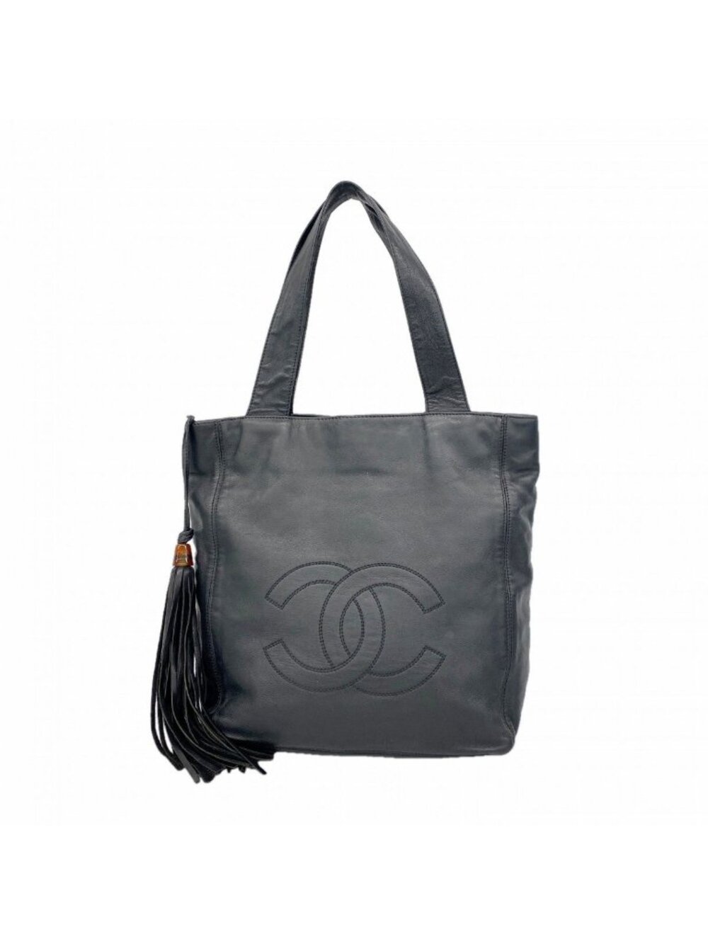 Chanel Tote Lambskin Black Gold